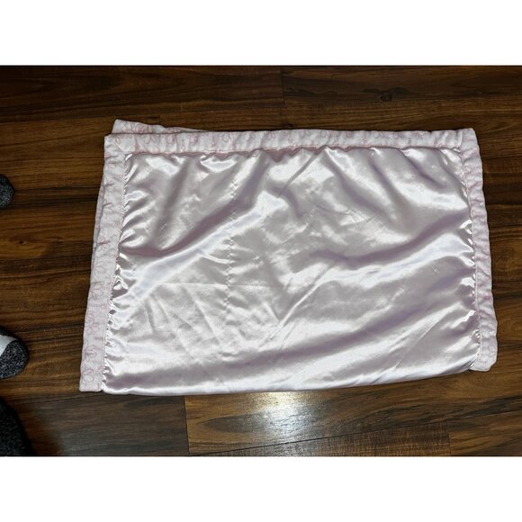 Disney Baby Cinderella Castle Pink Plush Satin Embroidered Crib Blanket READ - Picture 6 of 16